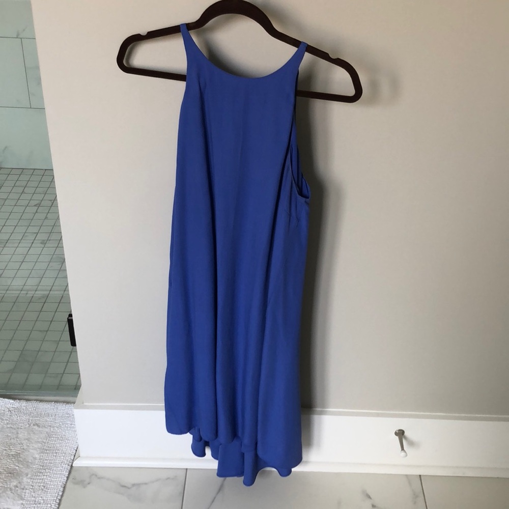 Rachel Roy Blue High-Low Tie-Back Dress